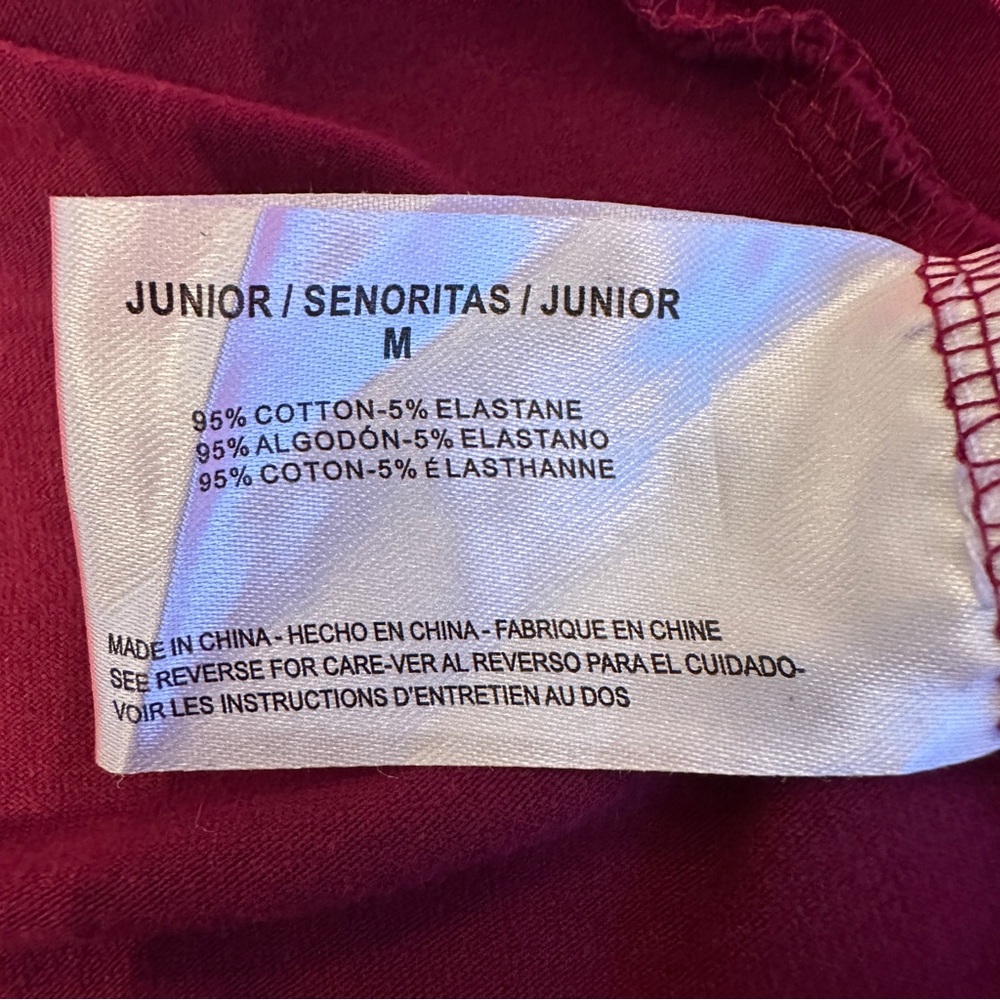 Energie Red Short Sleeve V-Neck Top juniors M - Picture 6 of 6